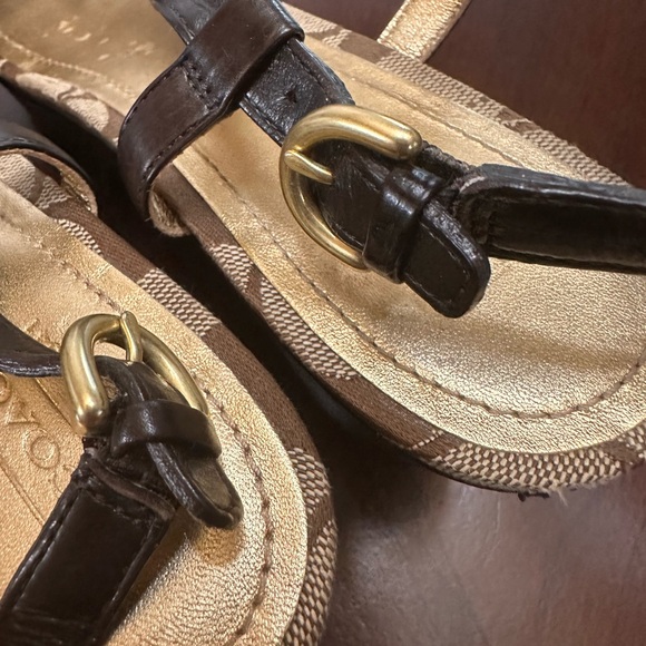 π€π€ Coach Mollie Platform Wedge Sandals - Brownπ€ π€ - Picture 6 of 7